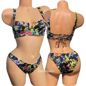 Victorias Secret Set Full Coverage Bikini Top & Brazilian Bikini Bottom Set